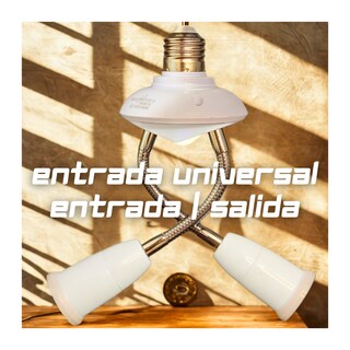 Foto 8 | Multi Socket Doble Brazo Flexible E27 120w Iluminación Moderna Ajustable Blanco Para Focos Led E Incandescentes B