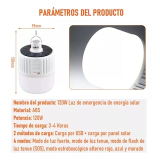 Foto 2 | Focos Hogar Portátiles Lab.G con Gancho Led USB Recargables 40w 6 Piezas Blanco