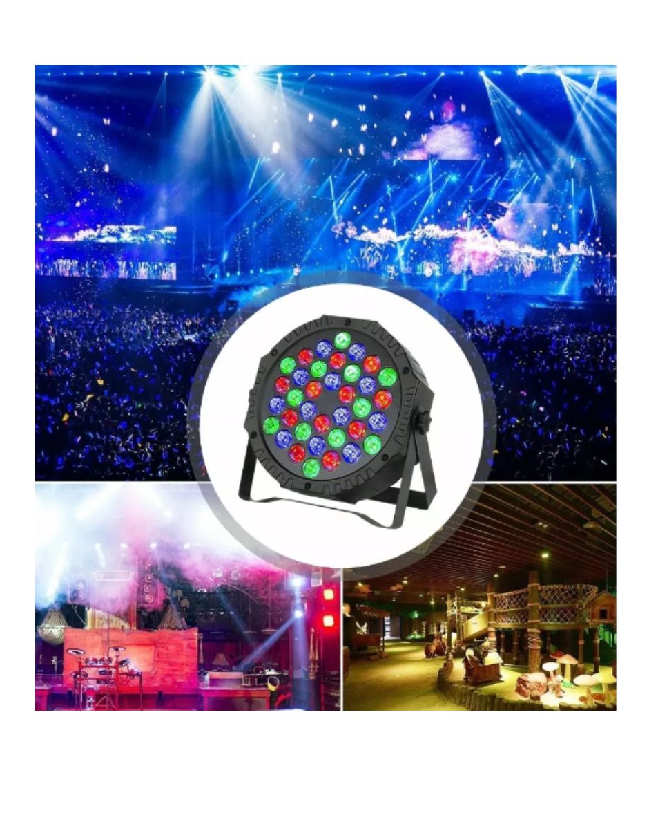 Foto 5 | Cañón Led 36 Luces Audio Rítmico Máster Electrónicos Multicolor Ml-par36