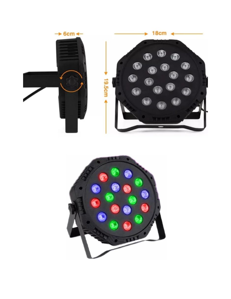 Foto 4 | Cañón LED MASTER ELECTRONICOS ML-PAR18 18 Luces Audio Rítmico Multicolor