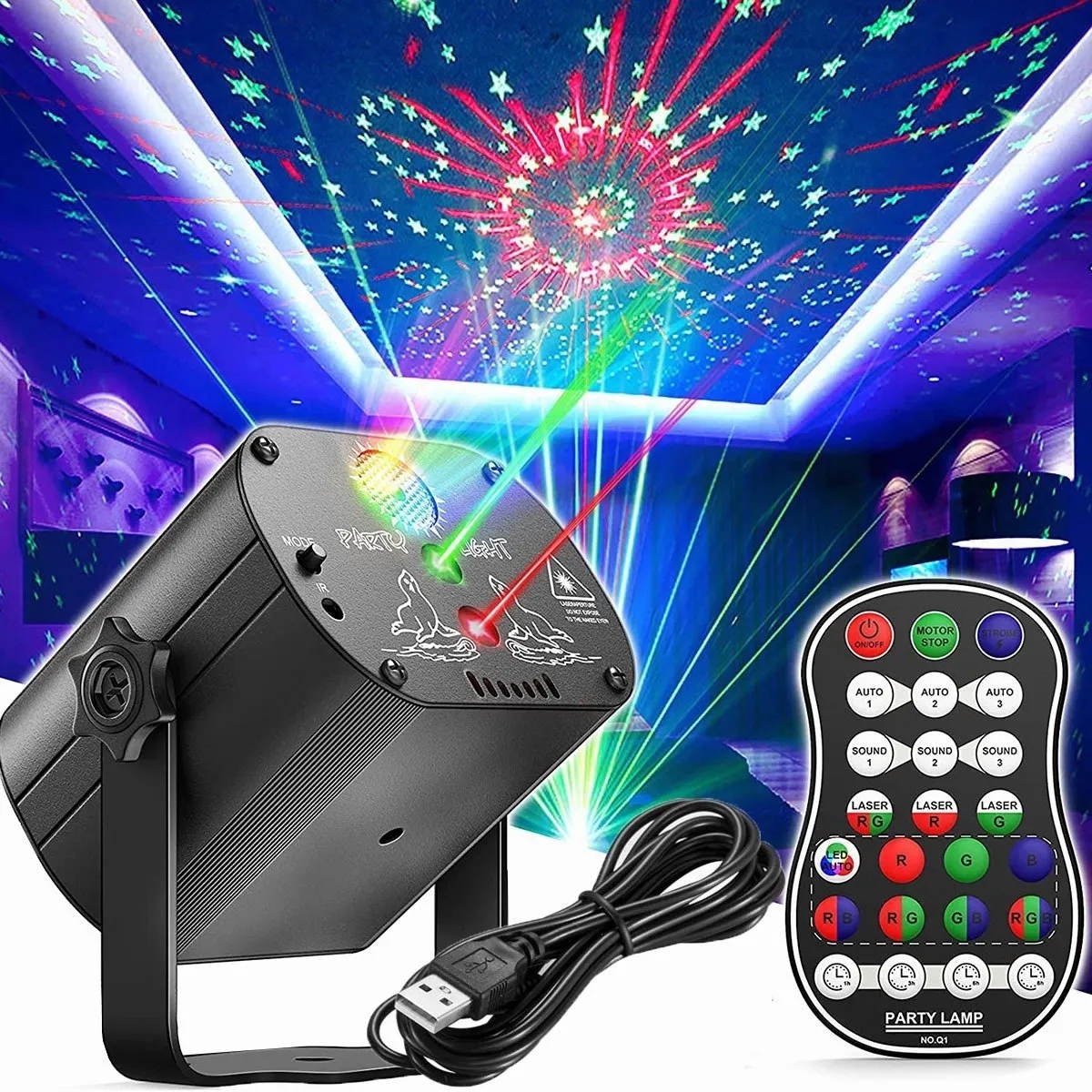 Disco Strobe Lights, Proyector De Escenario, Fiesta De Dj Con Control Remoto - Venta Internacional.