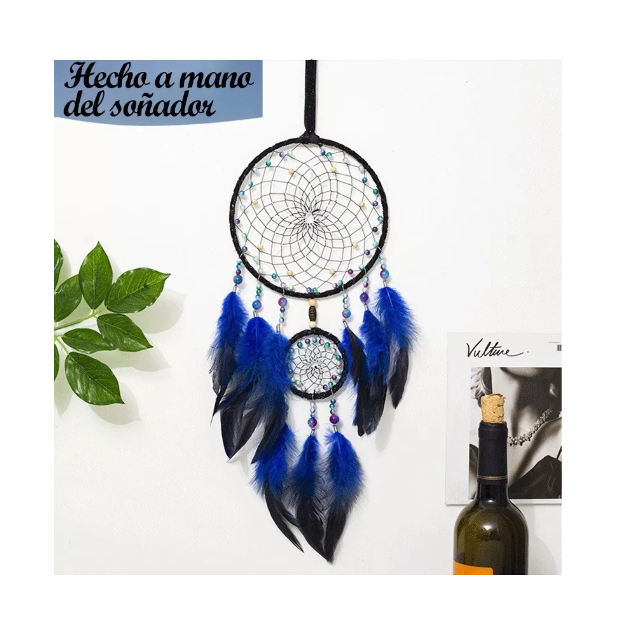 Foto 3 | Atrapasueños Retro Con Luces Para Decoración Azul