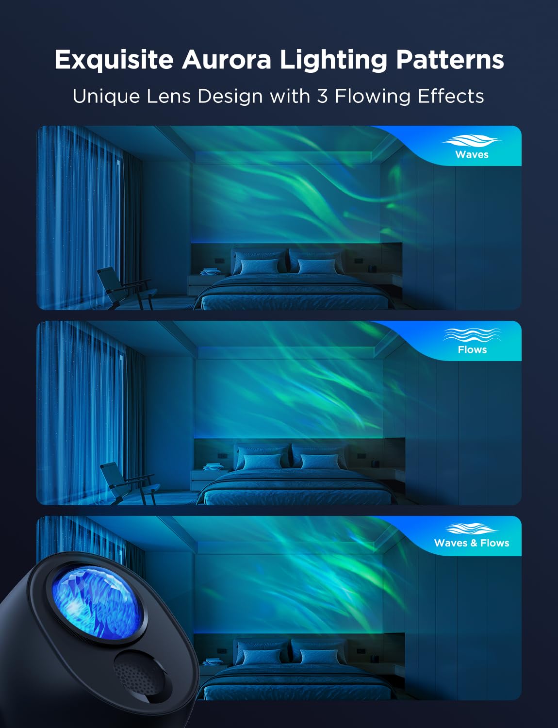 Foto 3 | Proyector Star Light Govee Con 3 Efectos De Aurora, 16 Millones De Colores - Venta Internacional.