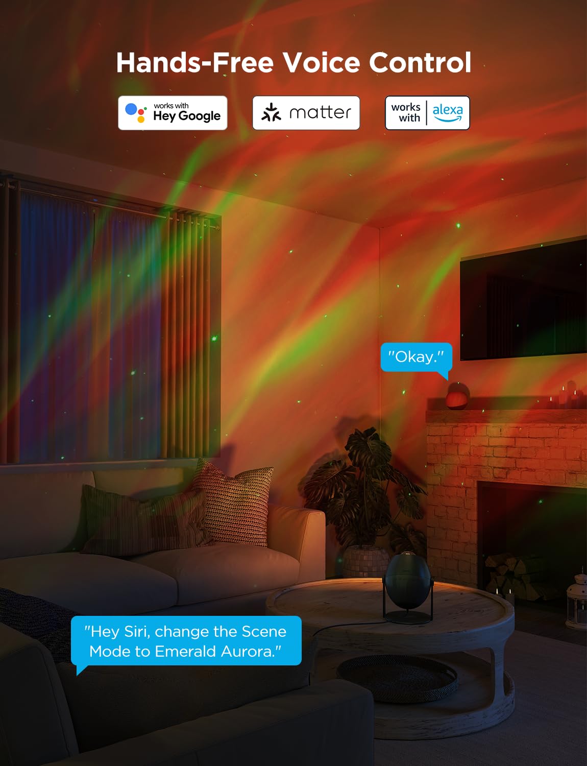 Foto 5 | Proyector Star Light Govee Con 3 Efectos De Aurora, 16 Millones De Colores - Venta Internacional.