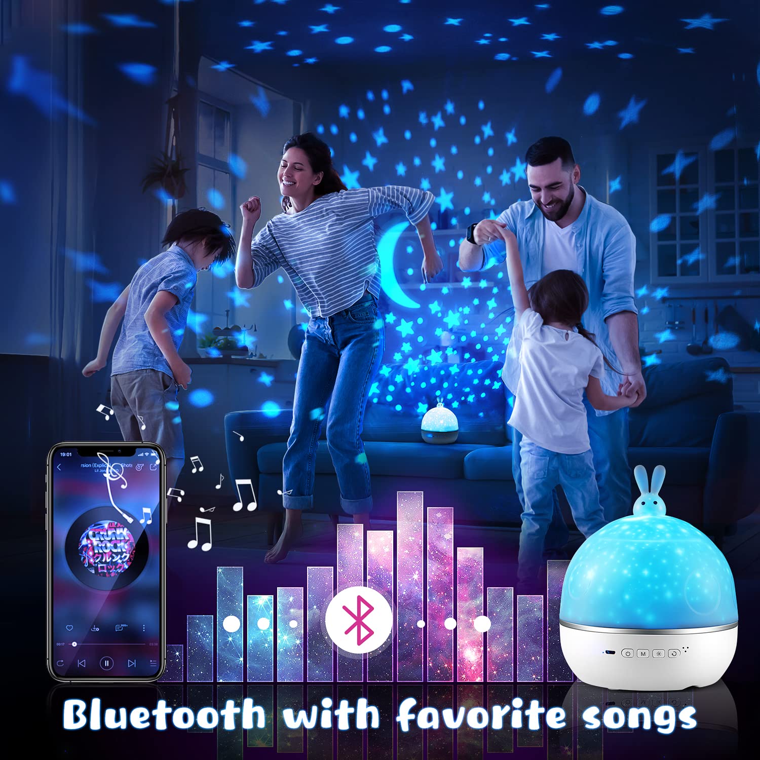 Foto 4 pulgar | Proyector De Luz Nocturna One Fire +15 Filma Música Bluetooth - Venta Internacional.
