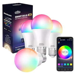 Foto 1 | Juego de 4 Focos Led Inteligente Rgbcw Wifi 9w Ajustable Multicolor