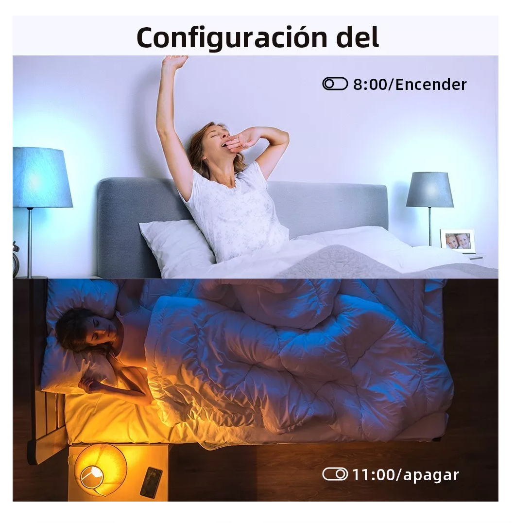 Foto 5 | Juego de 4 Focos Led Inteligente Rgbcw Wifi 9w Ajustable Multicolor