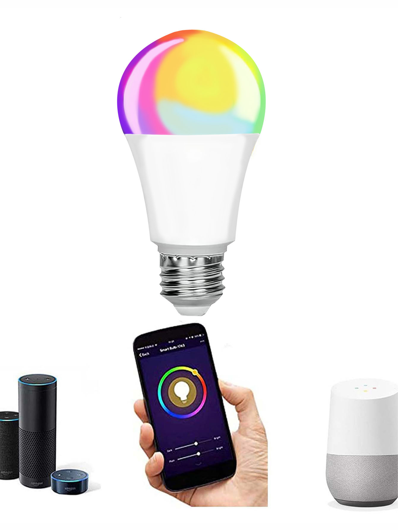 Foco Wifi Fratech con Luz Rgb Y Blanca con Conexión Inteligente