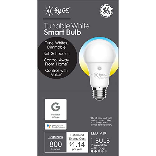Foto 2 pulgar | Bombilla Inteligente Ge Led A19 E26 De 9 W, Blanca Ajustable, Equivalente A 60 W - Venta Internacional.