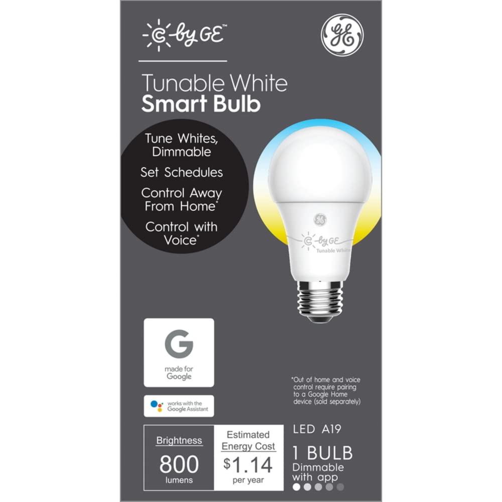 Foto 3 | Bombilla Inteligente Ge Led A19 E26 De 9 W, Blanca Ajustable, Equivalente A 60 W - Venta Internacional.