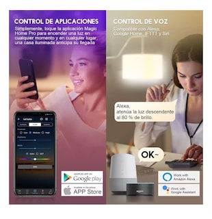 Foto 2 | 4 Focos Led Inteligente Rgbcw Wifi 9w Ajustable Multicolor