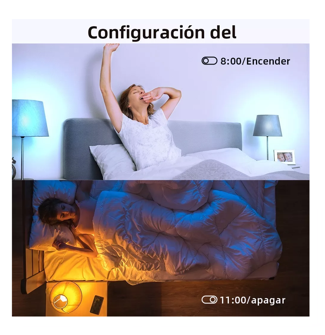 Foto 5 | 4 Focos Led Inteligente Rgbcw Wifi 9w Ajustable Multicolor