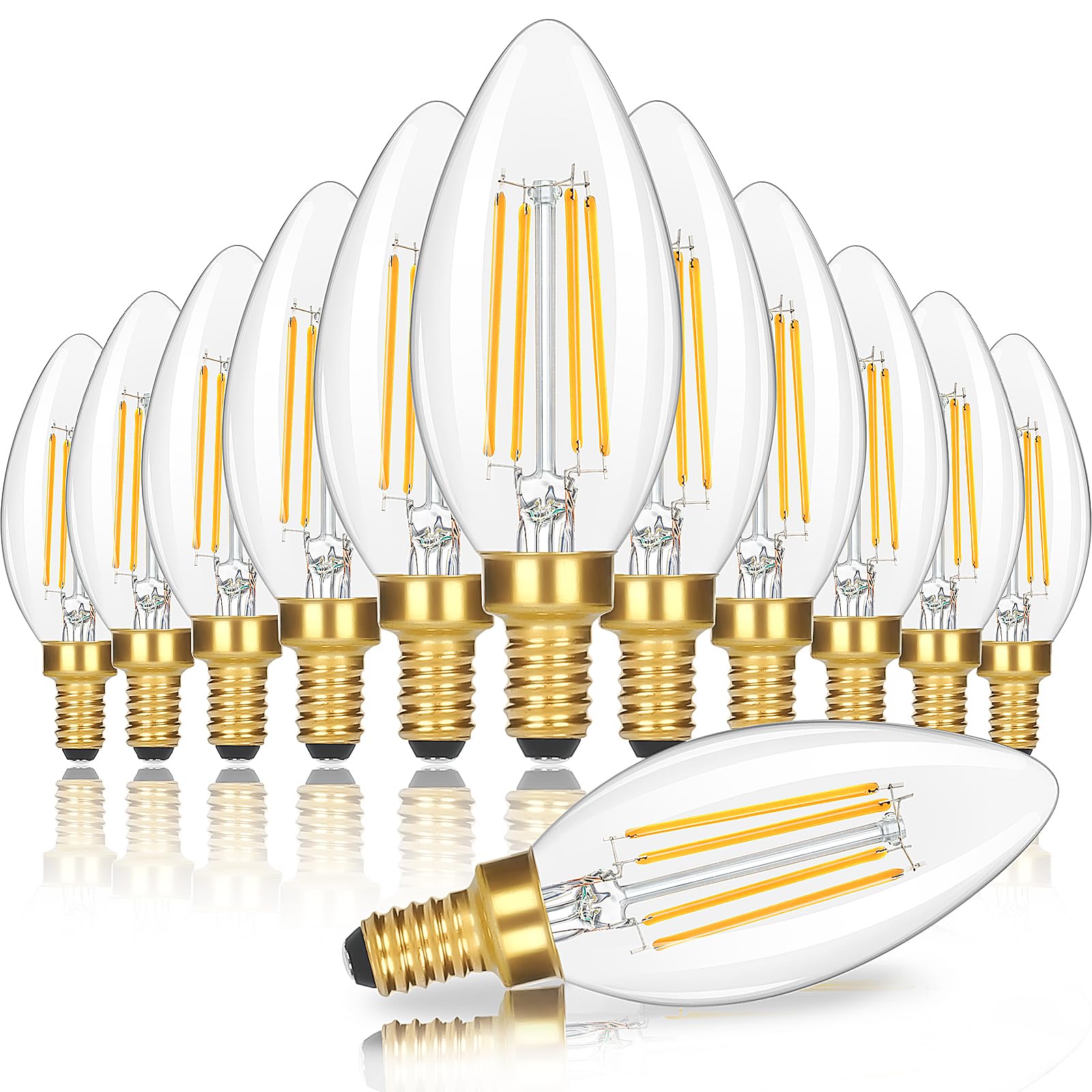 Foto 1 | Bombillas Led Gobright, Regulables, E12, Candelabro, 6 W, 630 Lúmenes - Venta Internacional.