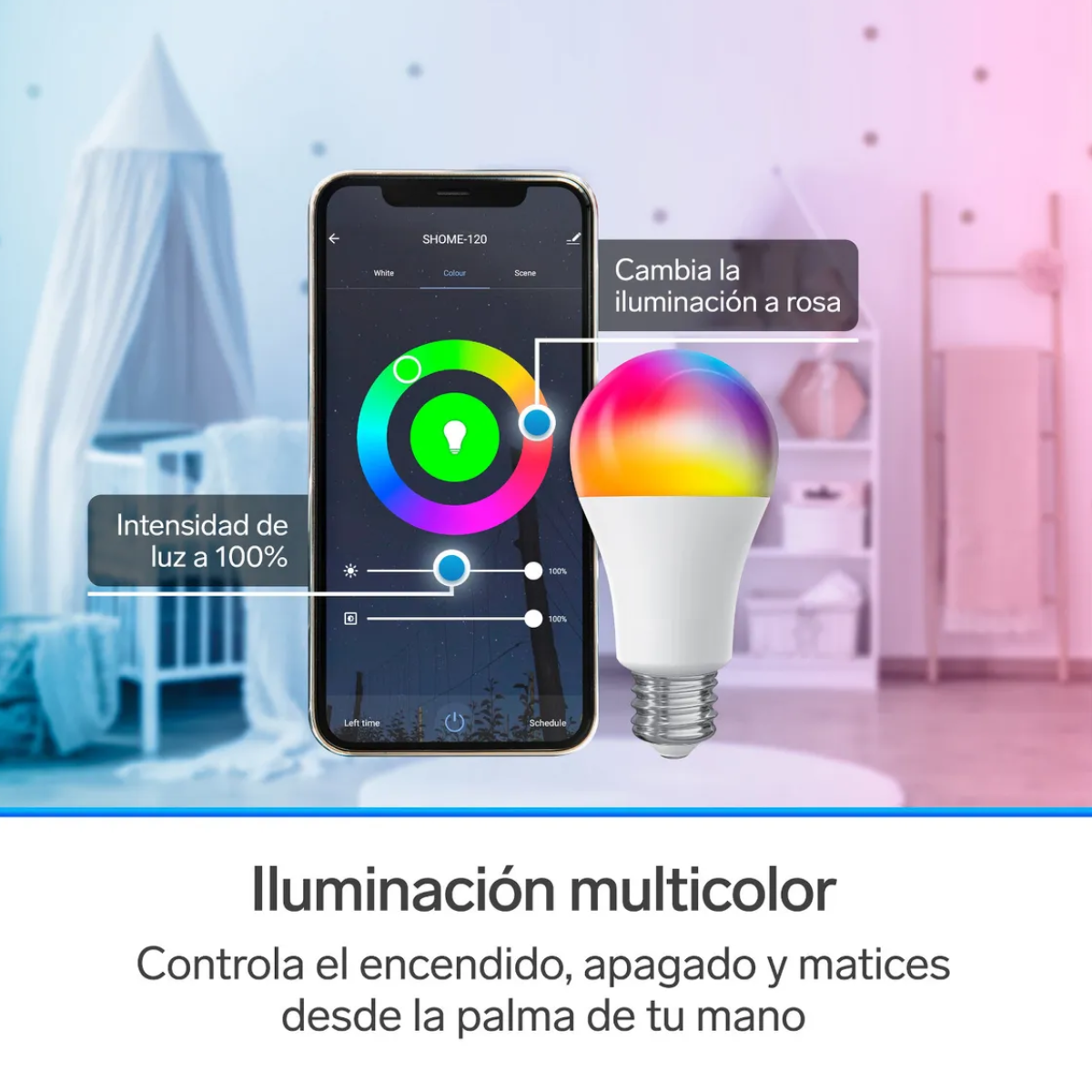 Foto 6 pulgar | 3 Focos Led Wi-fi Multicolor, De 10 W Lab.g Blanco