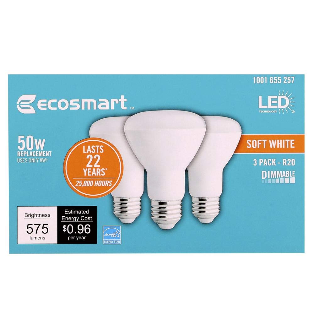 Foto 2 pulgar | Bombilla Led Ecosmart Br20 (paquete De 3)  Color Blanco Suave  8 W (equivalente A 50 W) - Venta Internacional.