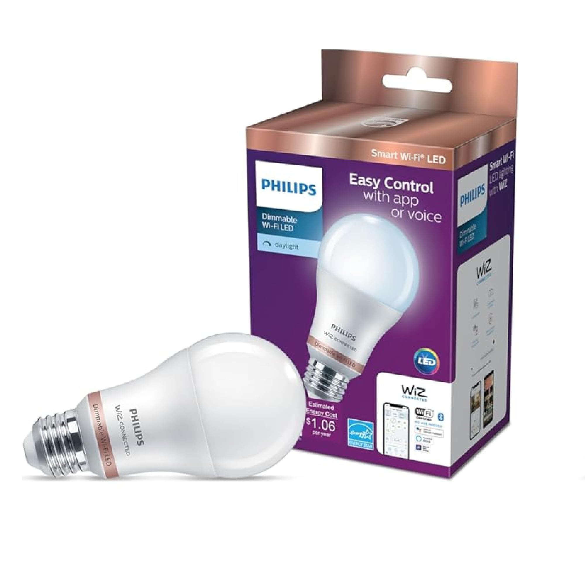 Bombilla Led Philips A15 Equivalente A 40 W  2700 K  Wi-fi  Paquete De 4 - Venta Internacional.