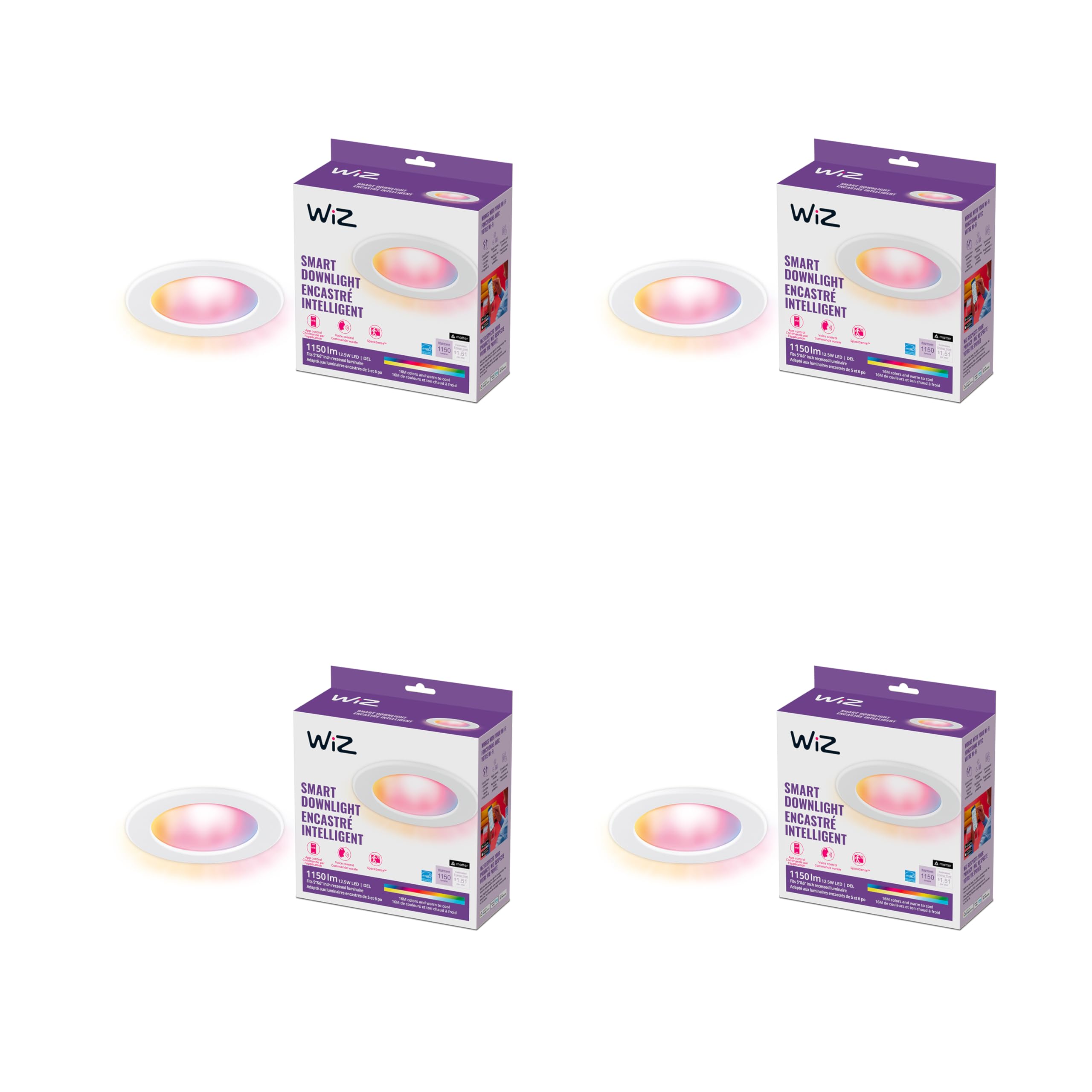 Lámpara Empotrable Smart Retrofit Wiz Color De 6 Pulgadas  1150 Lm  2700 K-6500 K - Venta Internacional.