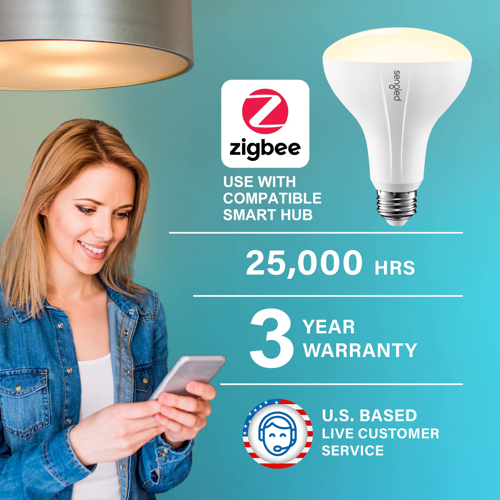 Foto 6 pulgar | Bombilla Inteligente Sengled Br30 De 9 W  650 Lm  2700 K  Regulable  1 Paquete - Venta Internacional.