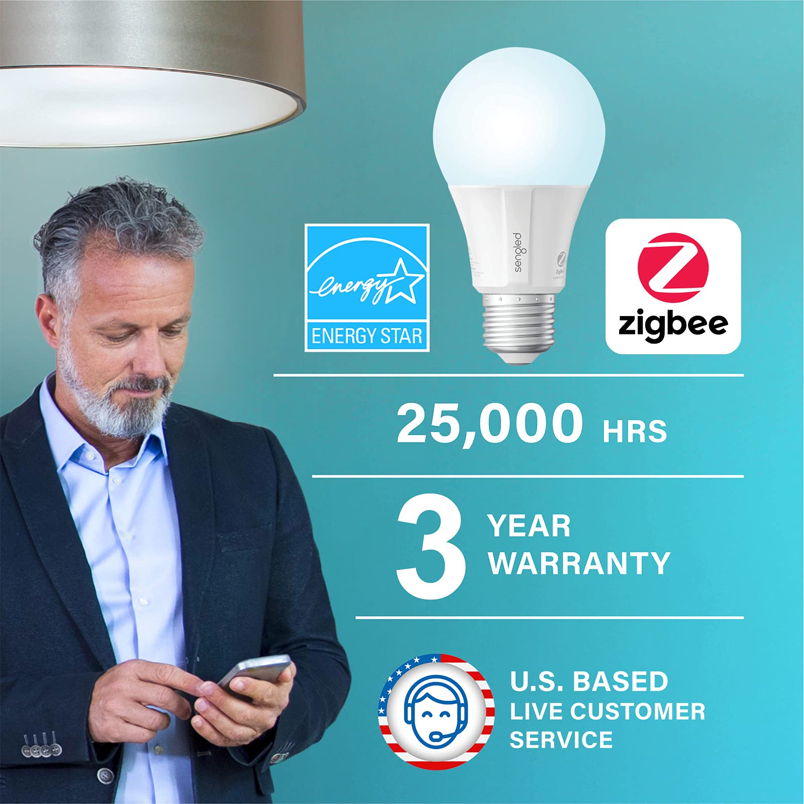 Foto 2 | Paquete De 6 Bombillas Inteligentes Sengled Zigbee Smartthings Alexa - Venta Internacional.
