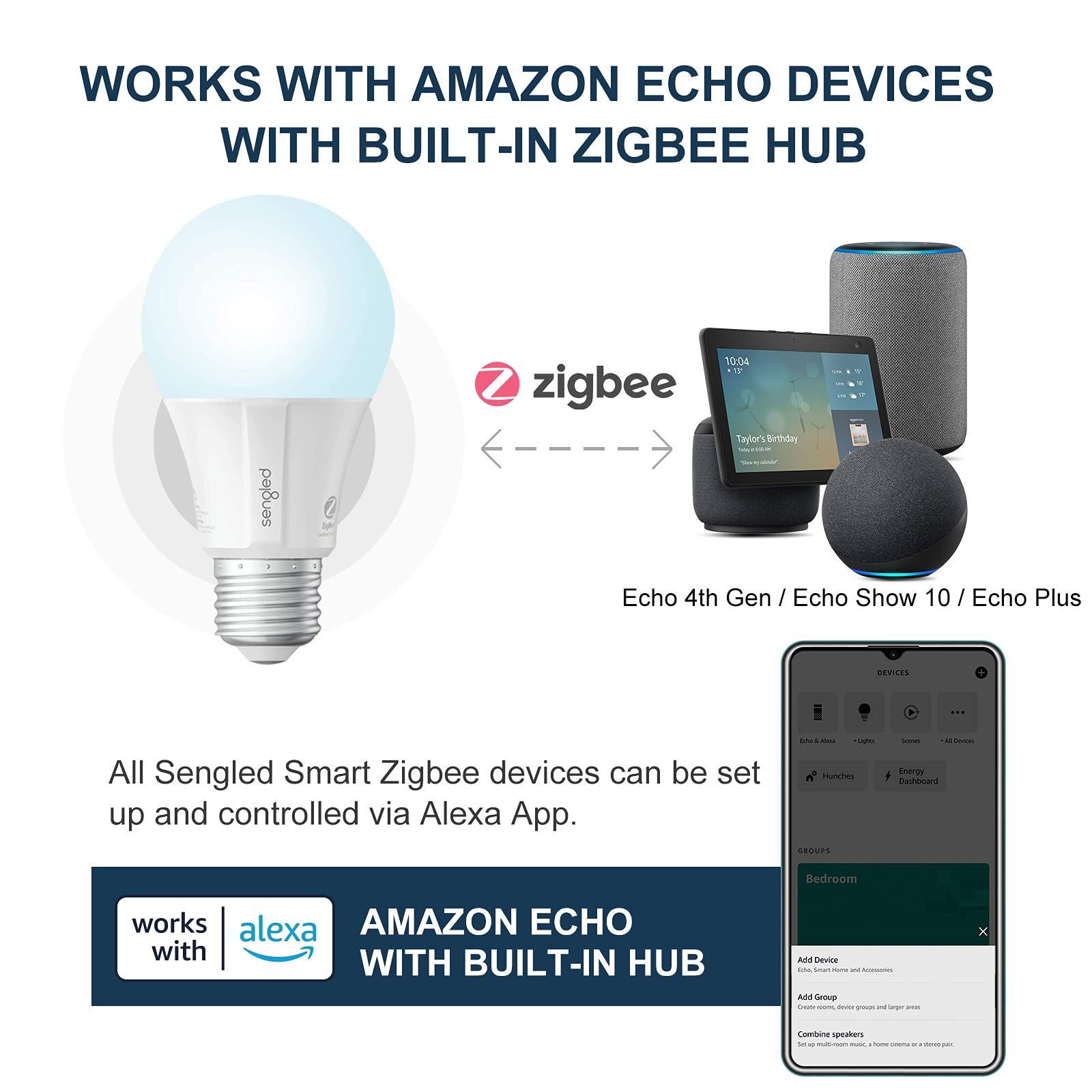 Foto 7 pulgar | Paquete De 6 Bombillas Inteligentes Sengled Zigbee Smartthings Alexa - Venta Internacional.