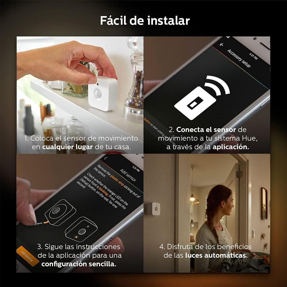 Foto 7 | Sensor De Movimiento Philips Hue Indoor Para Luces Inteligentes - Venta Internacional.