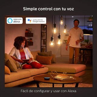 Foto 7 | Bombilla Led Philips Hue Smart De 60 W Filamento St19 550 Lm 1 Paquete - Venta Internacional.