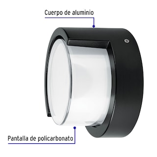 Foto 2 | Arbotante Decorativo de Led Volteck ARB-400L color Negro 10 W Luz Cálida