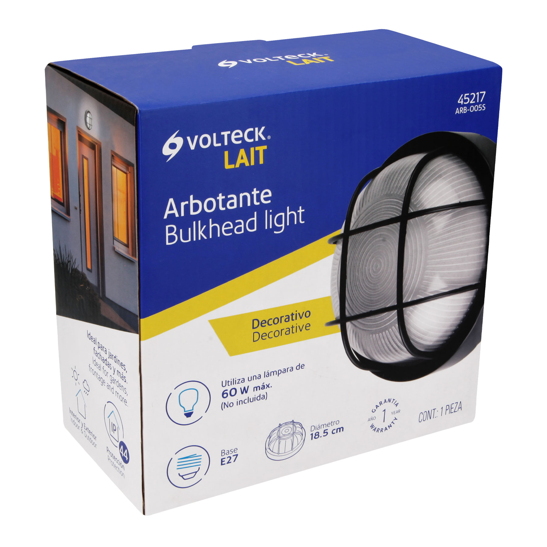 Foto 4 pulgar | Arbotante Volteck ARB-005S color Negro