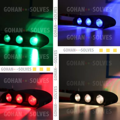 Foto 4 pulgar | Super Lampara Led Arbotante Industrial Luz Rgb 6 Luces Hd