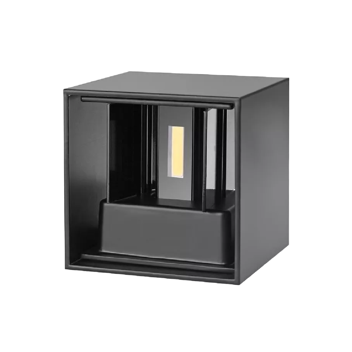 Foto 1 | Arbotante Muro Led 10w Negro Cuadrado Luz Calida P/ Exterior Negra