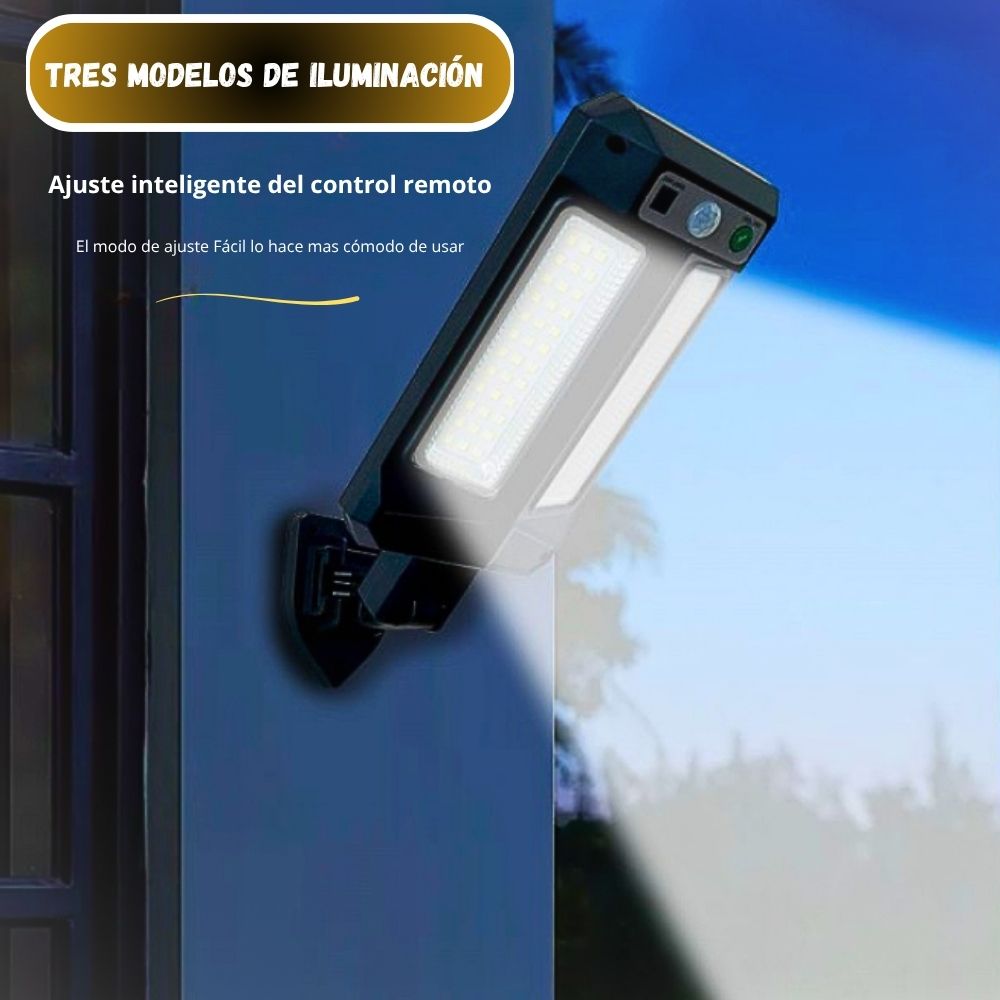 Foto 2 | Lámpara Farola Solar Impermeable Con Control Remoto Luz De Inducción Para Exteriores
