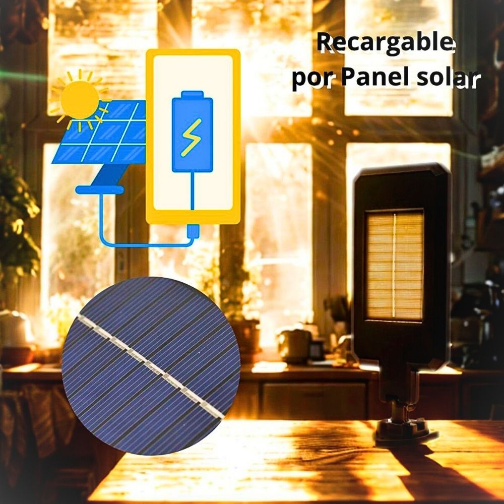 Foto 5 pulgar | Lámpara Farola Solar Impermeable Con Control Remoto Luz De Inducción Para Exteriores