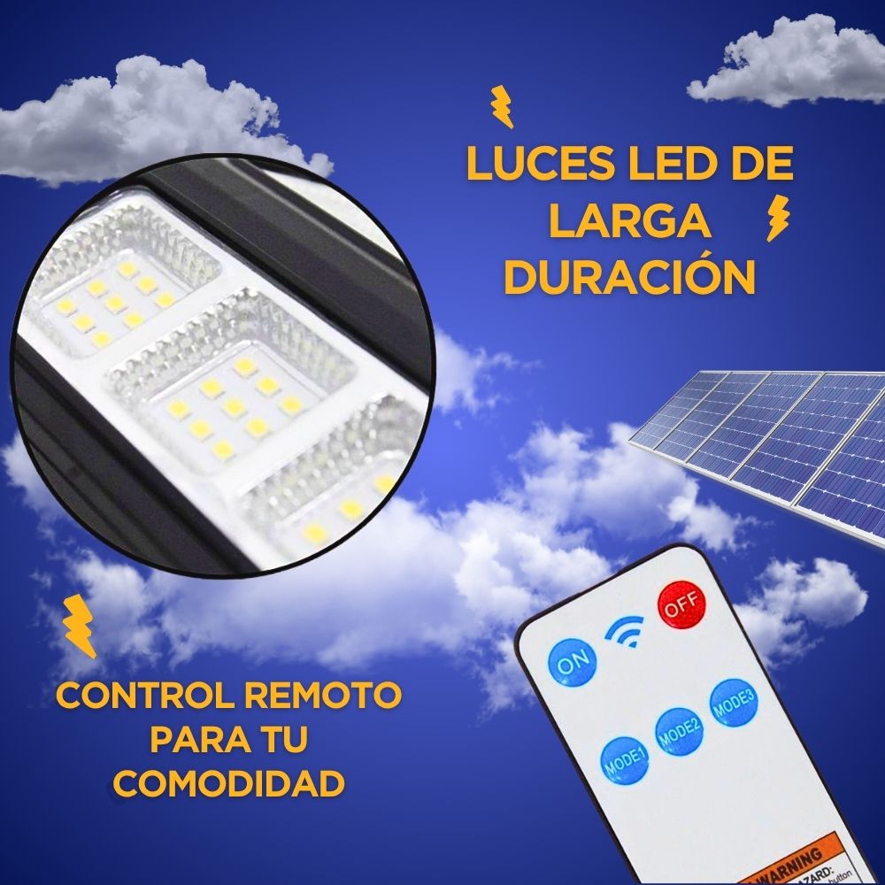 Foto 7 pulgar | Lámpara Farola Solar Impermeable Con Control Remoto Luz De Inducción Para Exteriores