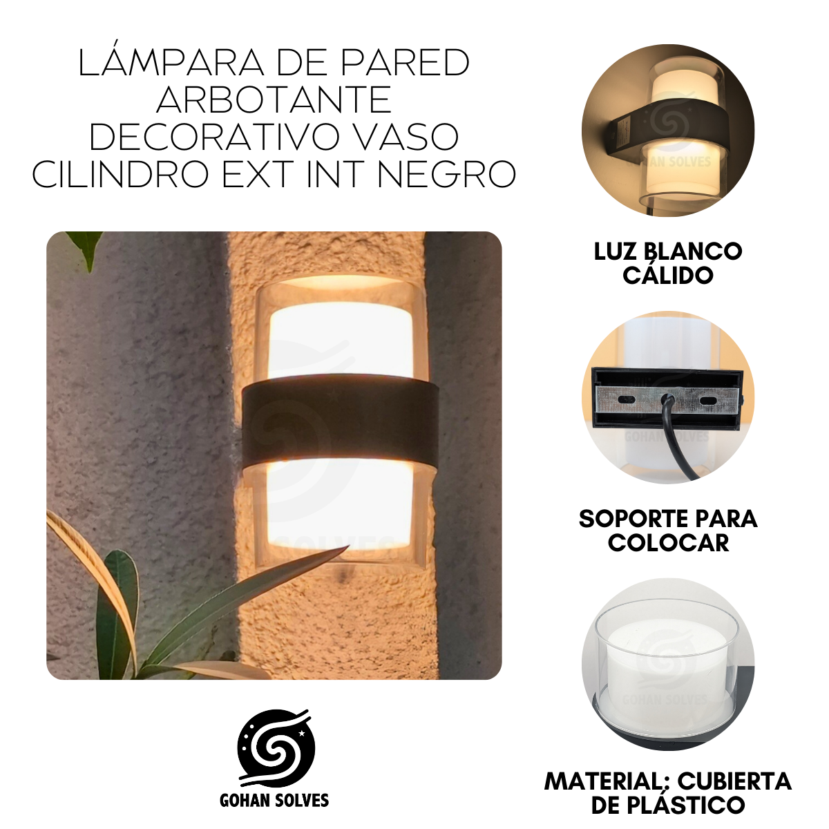 Foto 5 pulgar | 4 Lampara Arbotante Doble Luz Cubo Vintage Elegante Exterior