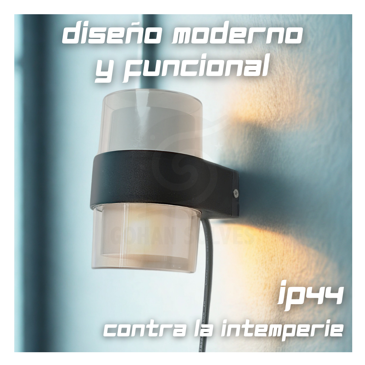 Foto 7 pulgar | 4 Lampara Arbotante Doble Luz Cubo Vintage Elegante Exterior