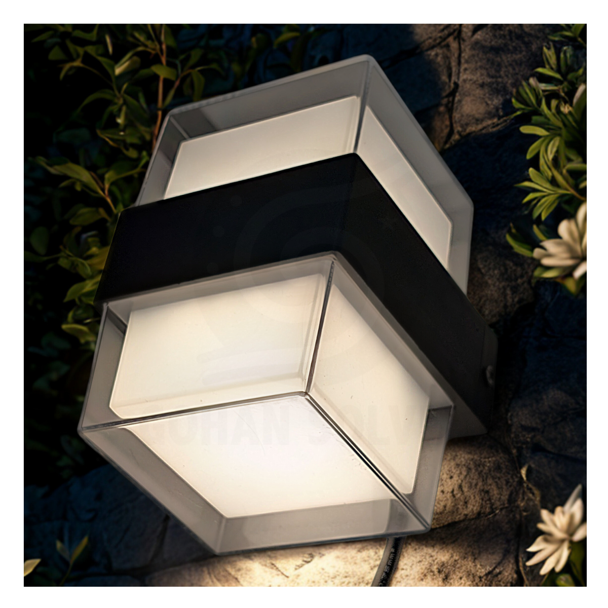 Foto 4 pulgar | 4 Lampara Arbotante Doble Luz Cubo Vintage Elegante Exterior