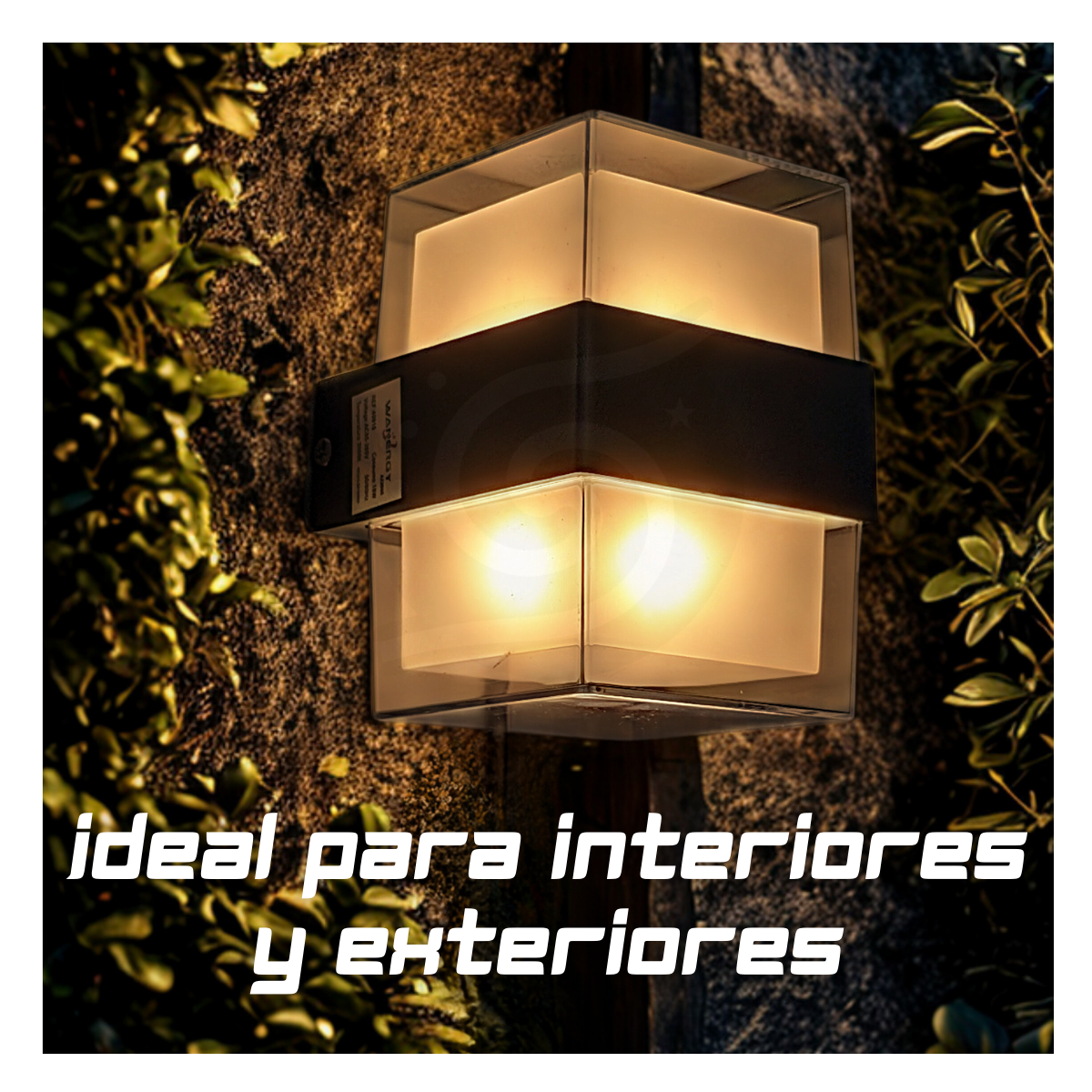 Foto 8 | 4 Lampara Arbotante Doble Luz Cubo Vintage Elegante Exterior