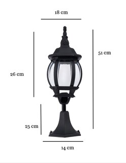 Foto 3 | Farol De Barda 3 Negro