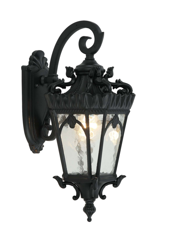 Farol Arbotante de Exterior LED Negro Merino Chico 20 x 40 cm