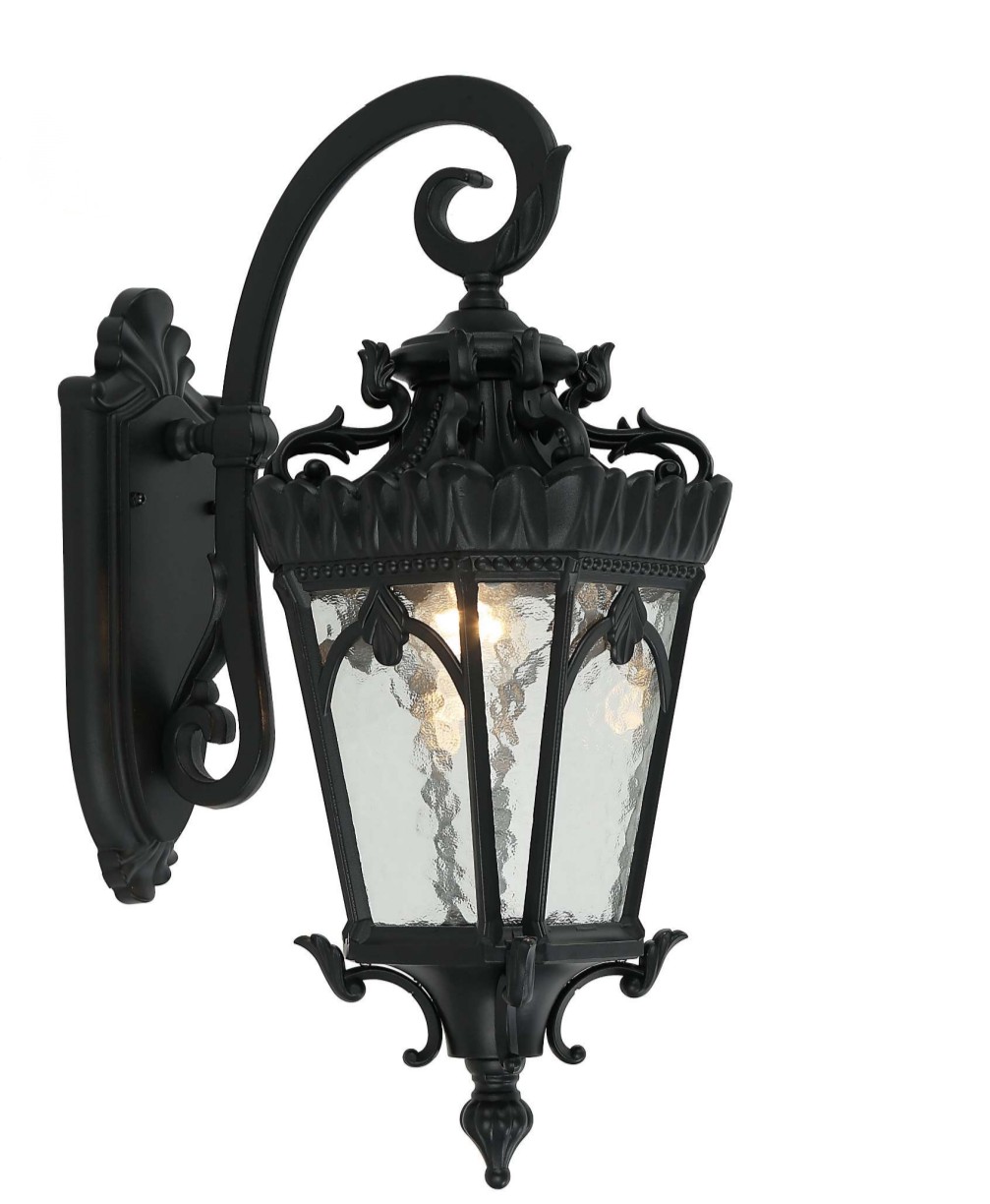 Farol Arbotante De Exterior Merino Grande Negro