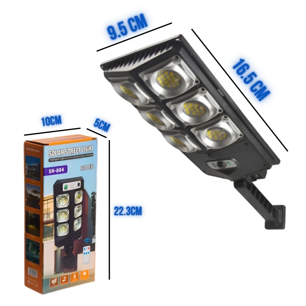 Foto 4 pulgar | Lámpara Farola Led Solar Con Control Remoto Para Iluminar Exteriores Y Sensor De Movimiento
