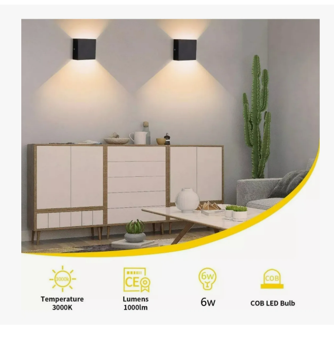 Foto 4 pulgar | 12w Luz De Pared Luz Arbotante Led Pared Uso Exterior 3000k
