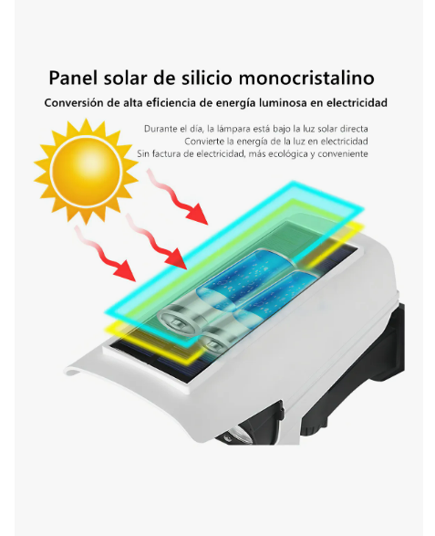Foto 2 | Gosun  Lámpara Solar A Distancia 3 Modos Falsa Cámara Estructura Blanco