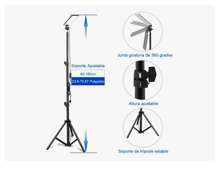 Foto 4 pulgar | Luz De Camping Xtellar  Con Soporte Trípode Lámpara Led