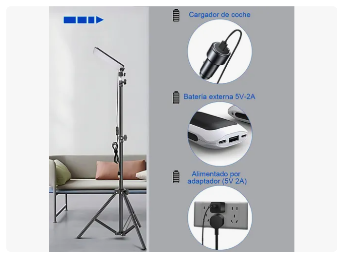 Foto 5 pulgar | Luz De Camping Xtellar  Con Soporte Trípode Lámpara Led