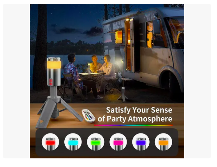 Foto 4 pulgar | Luz De Camping Xtellar  Con Soporte Trípode Lámpara Led