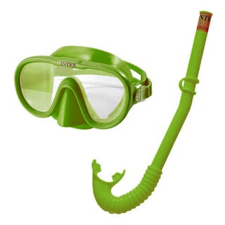 Foto 3 | Set Snorkel Intex 55655 color Verde Máscara con Tubo y Aletas para Buceo
