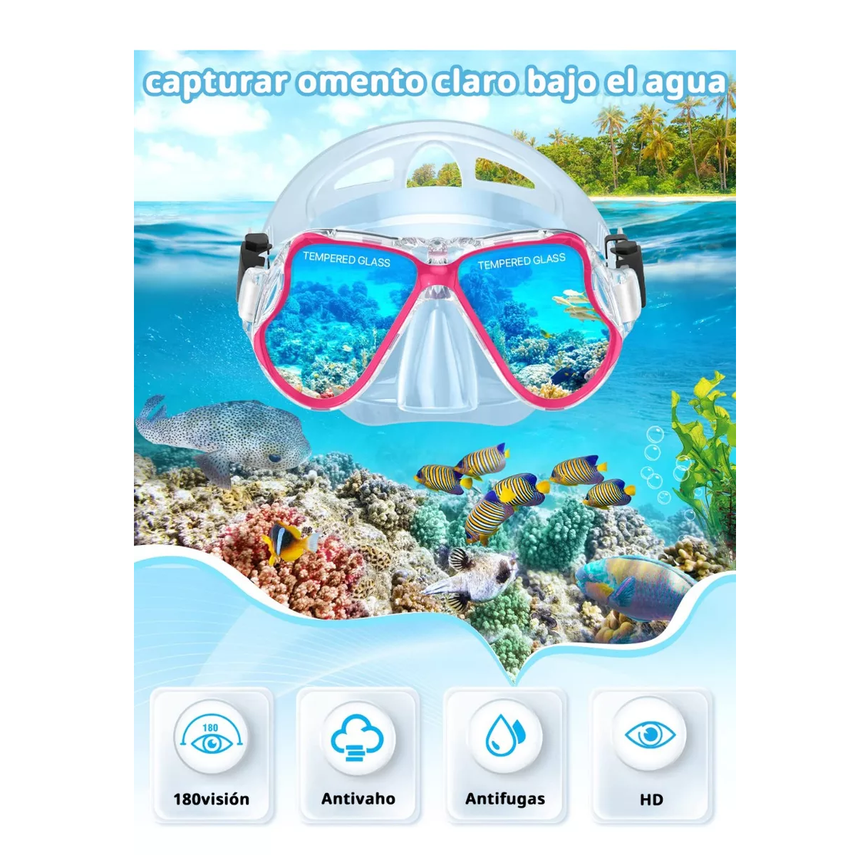 Foto 3 pulgar | Juego de Snorkel Eo Safe Imports Multicolor