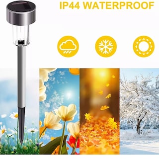 Foto 2 | Luz Solar Al Aire Libre Impermeable Jardín Luz Cálida 12 Piezas Eo Safe Imports Esi-12720 Multicolor