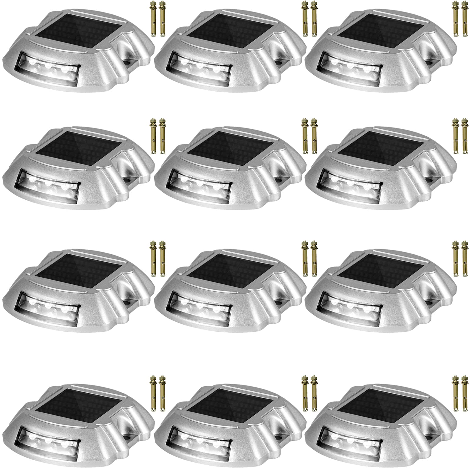 Luces Solares Vevor, 12 Unidades, Impermeables, Blancas - Venta Internacional.